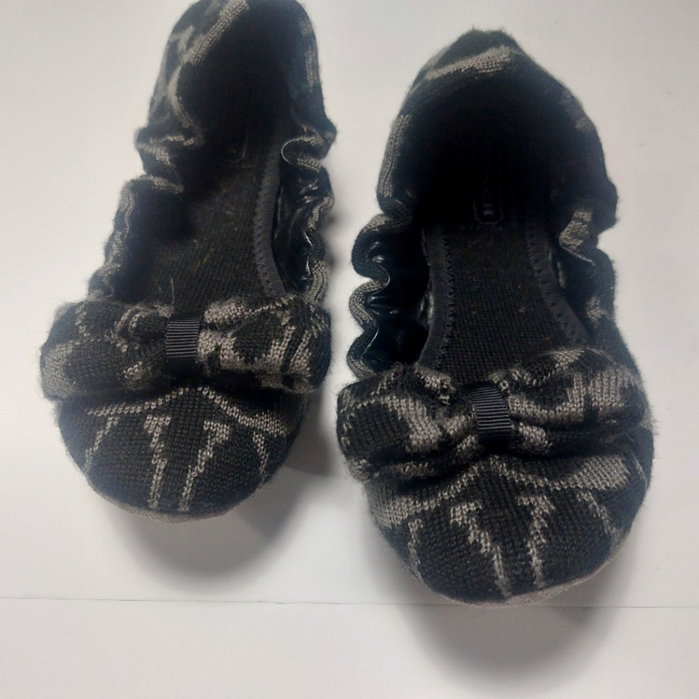 Coach Stylish Black Rio Slip On Slippers with Bow Size 7B